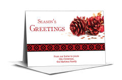 Christmas Pinecone Berries Cards  7.875